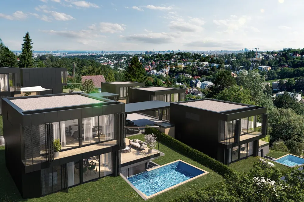 KITZIMMO-Neubau-Luxusvilla in Toplage kaufen - Immobilien Wien Döbling.