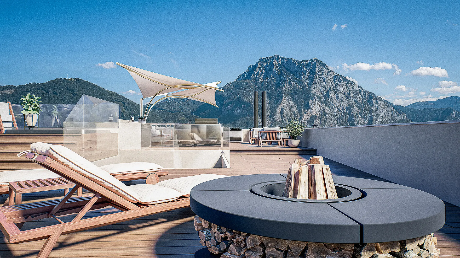 KITZIMMO-Einzigartiges Luxuspenthouse mit Seeblick - Immobilien Altmünster.